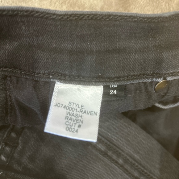 Veronica Beard Kate 10” Skinny Jeans Black Raven Wash women’s Size 24 Stretch - Picture 6 of 12